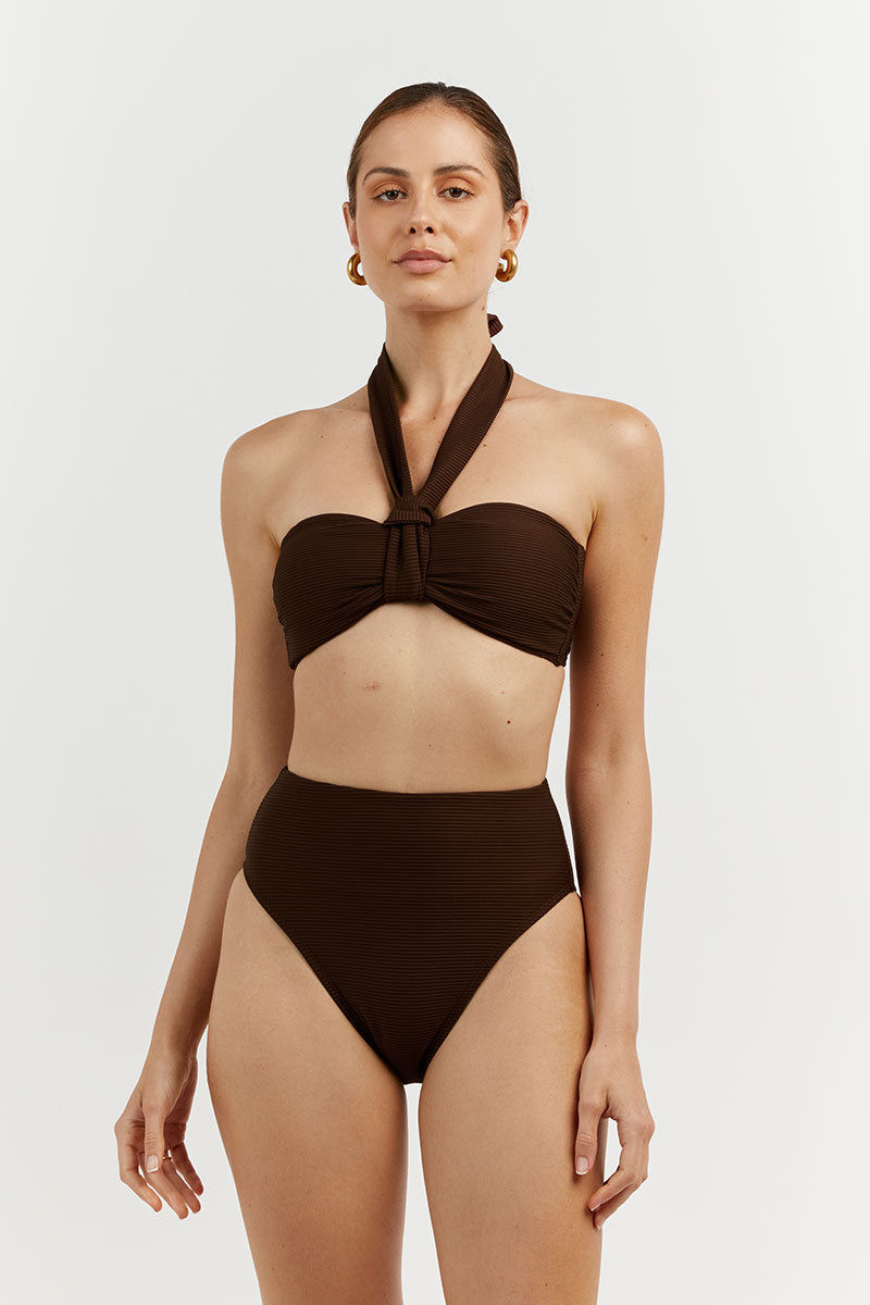AMAYA CHOC MULTI WAY BIKINI TOP