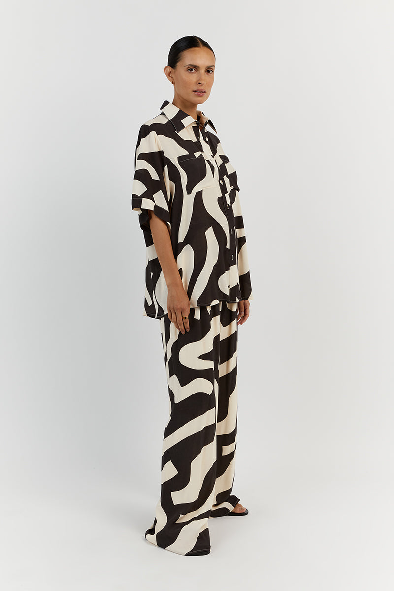 NINA CREAM VACATION SHIRT