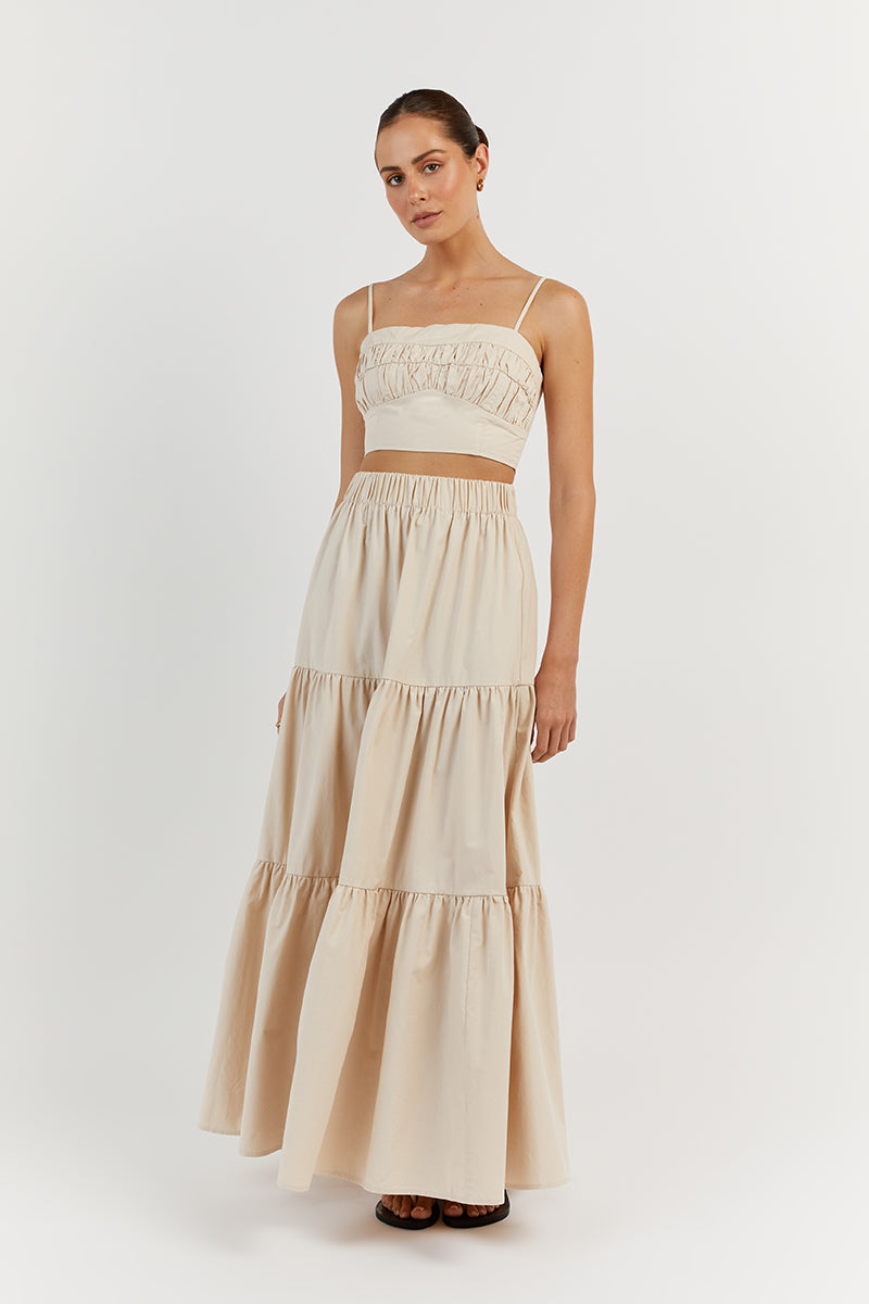 ELSA STONE COTTON CROP TOP