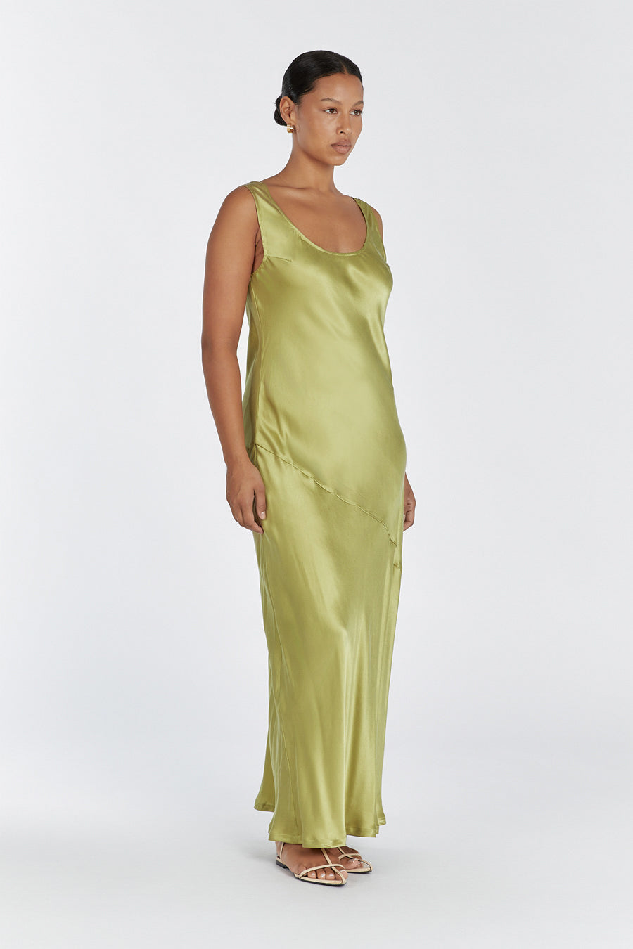 JACKIE PEAR SILK MAXI DRESS