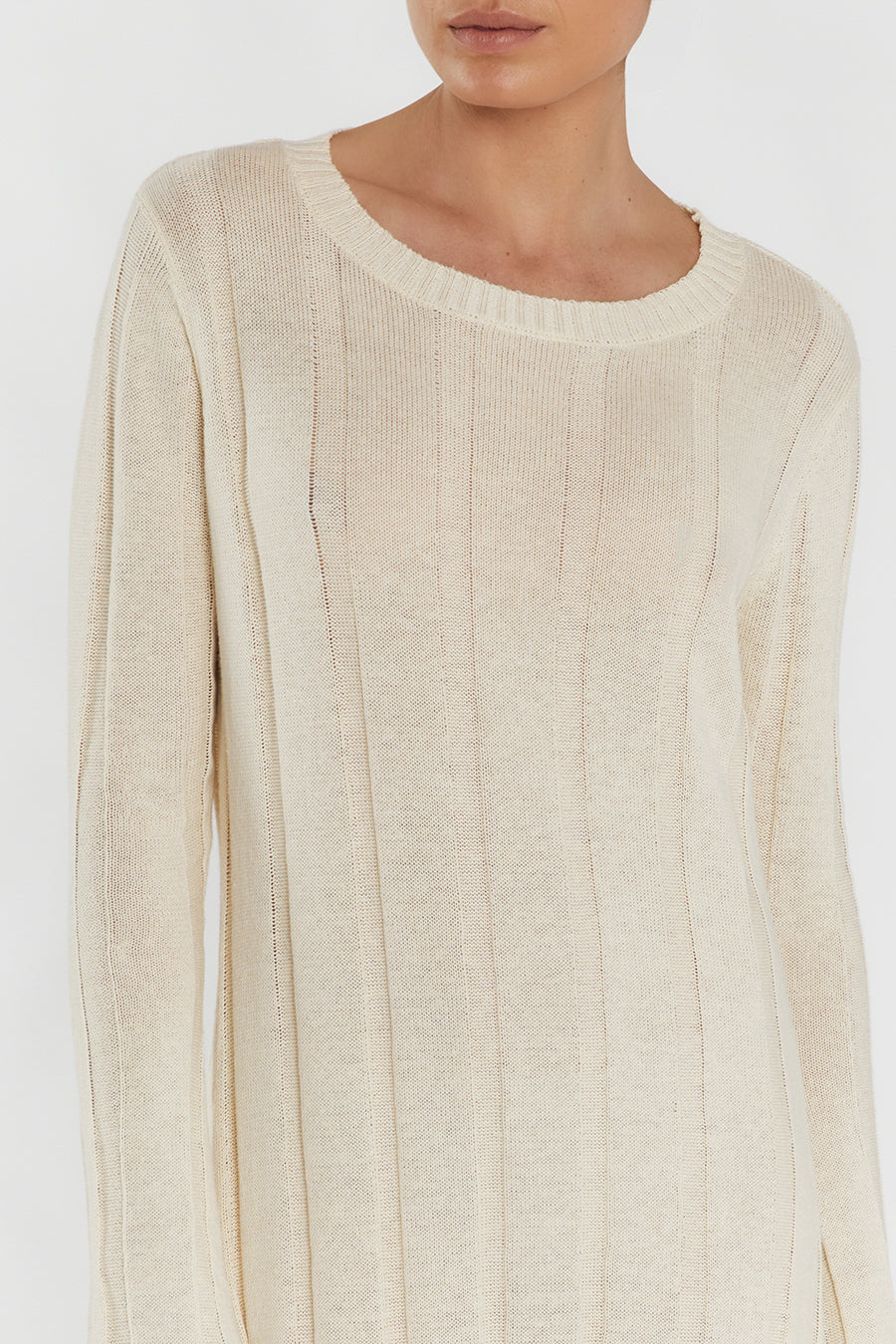 EMERY CREAM LONG SLEEVE MAXI DRESS