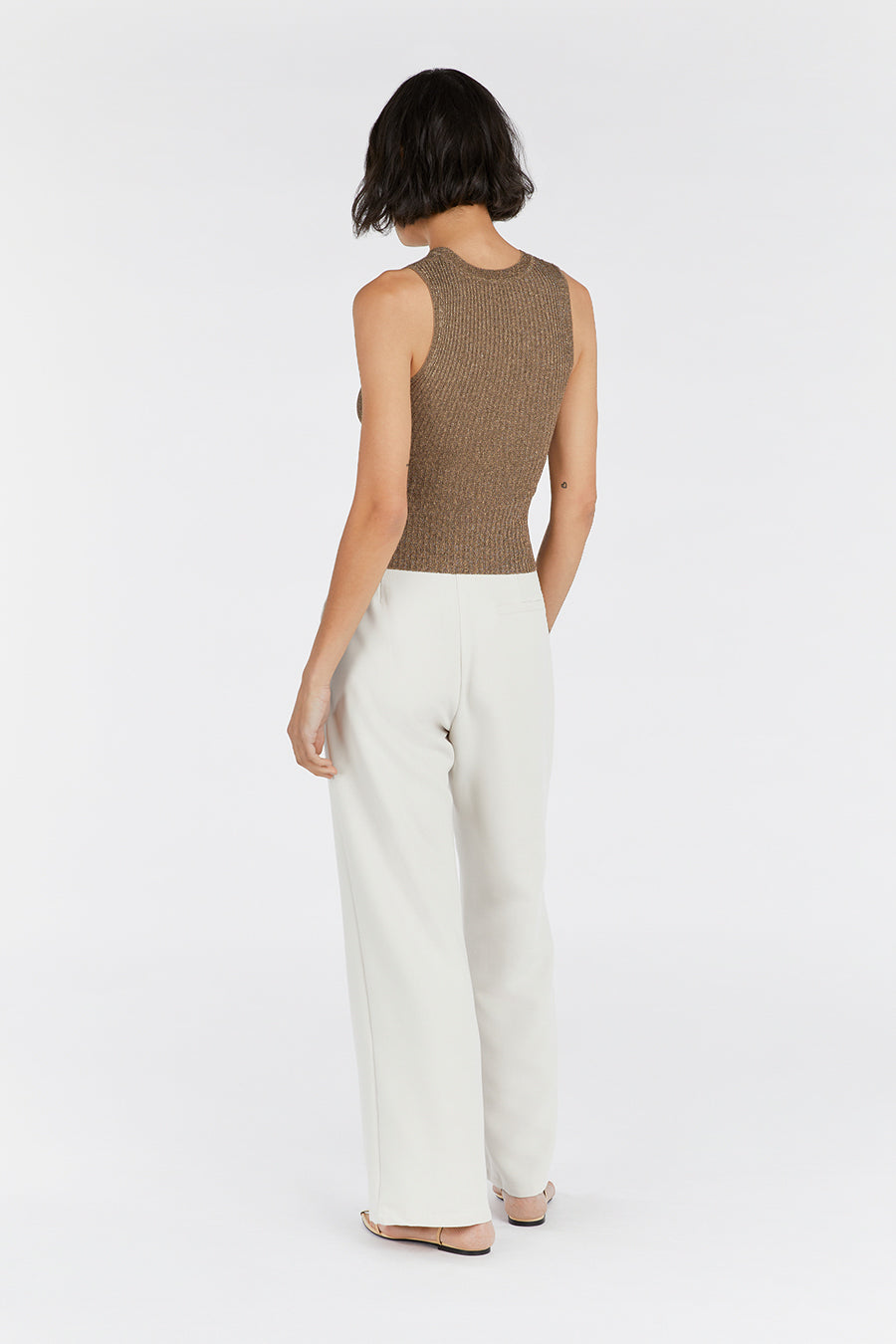 ZANTHE CHOC MARLE KNIT TOP