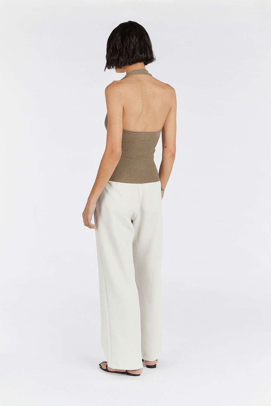 EDDISON MOSS KNIT HALTER TOP