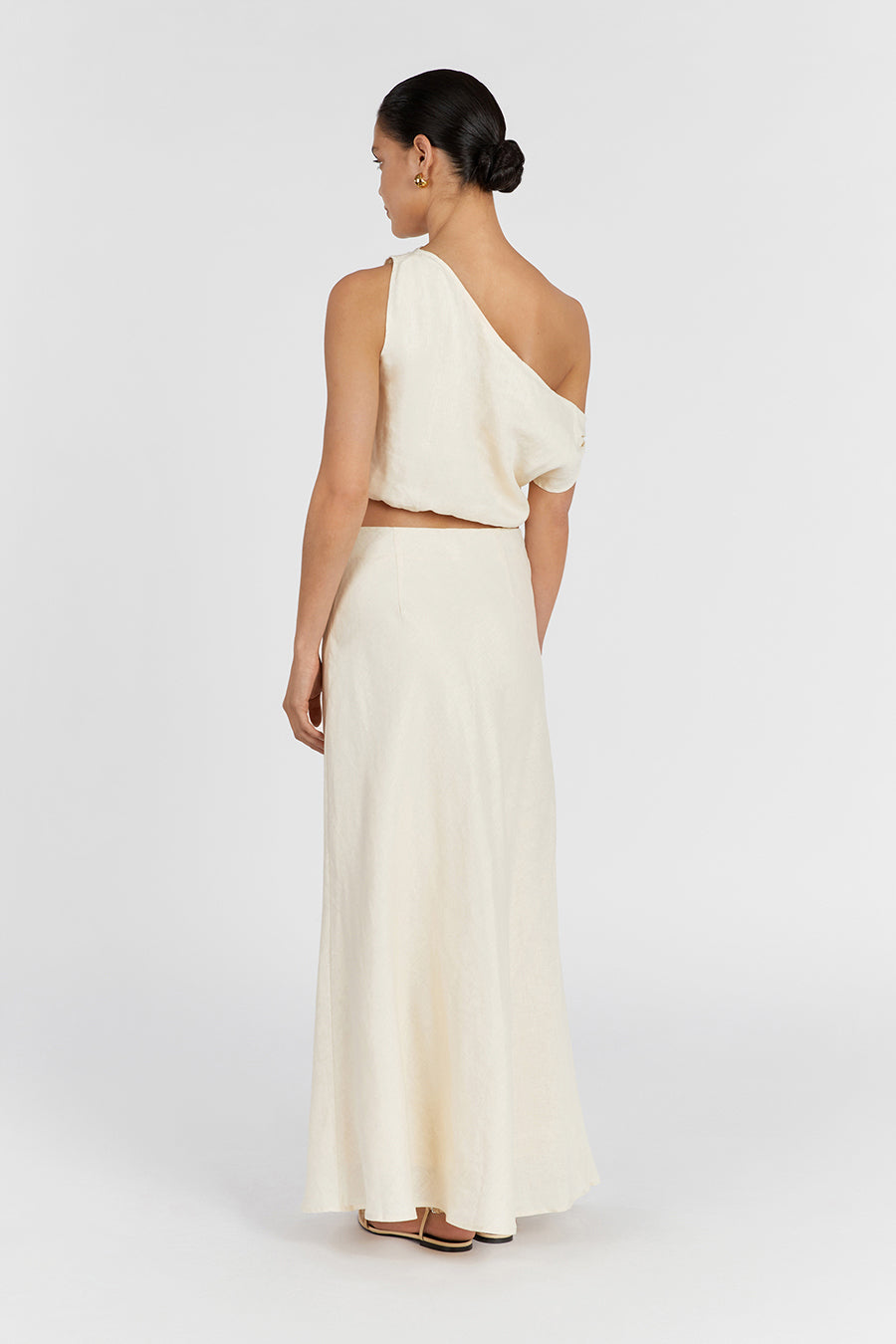 CASS BUTTERMILK LINEN CROP TOP