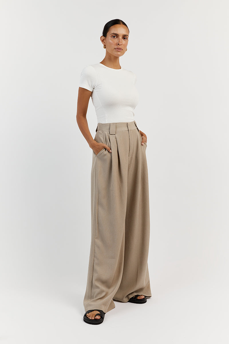 THEO OFF WHITE CAP SLEEVE TOP