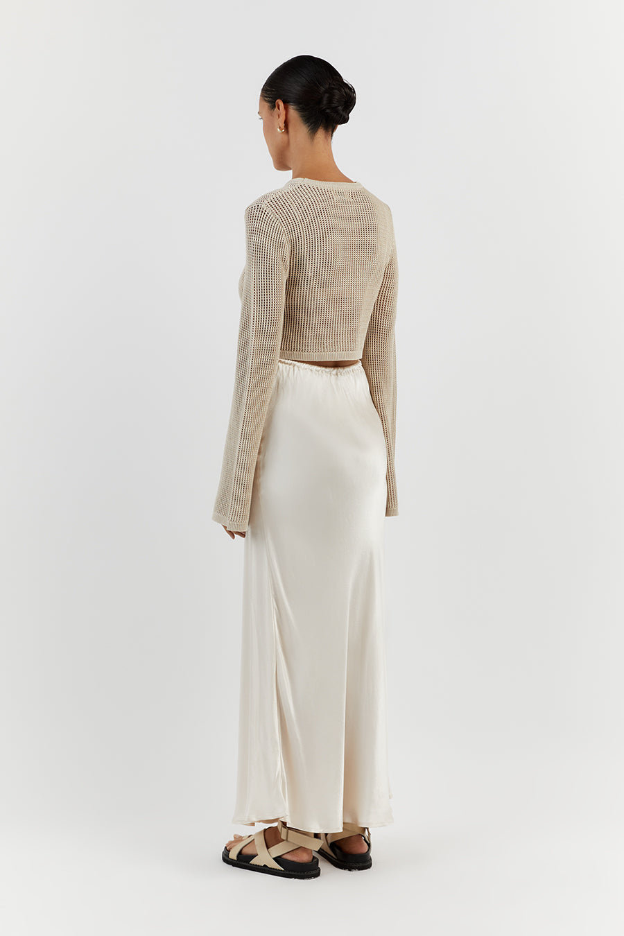 OPHELIA STONE LONG SLEEVE CROP