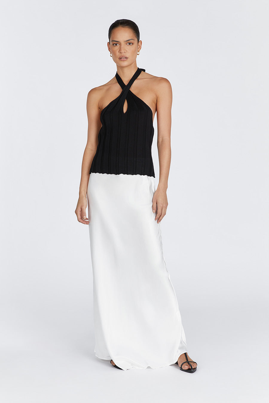EVERLY BLACK TWIST KNIT TOP