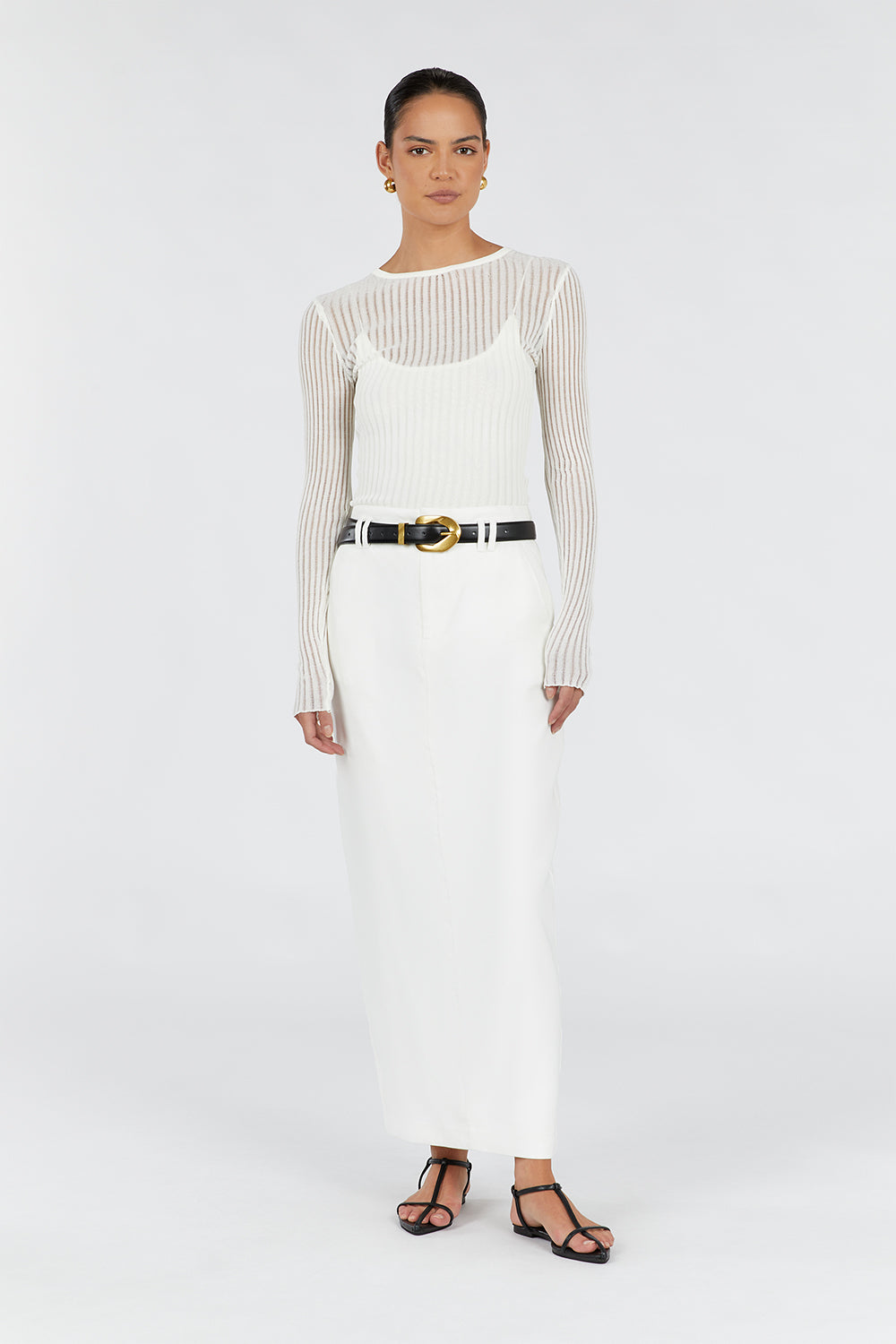 JOVIE OFF WHITE LONG SLEEVE TOP
