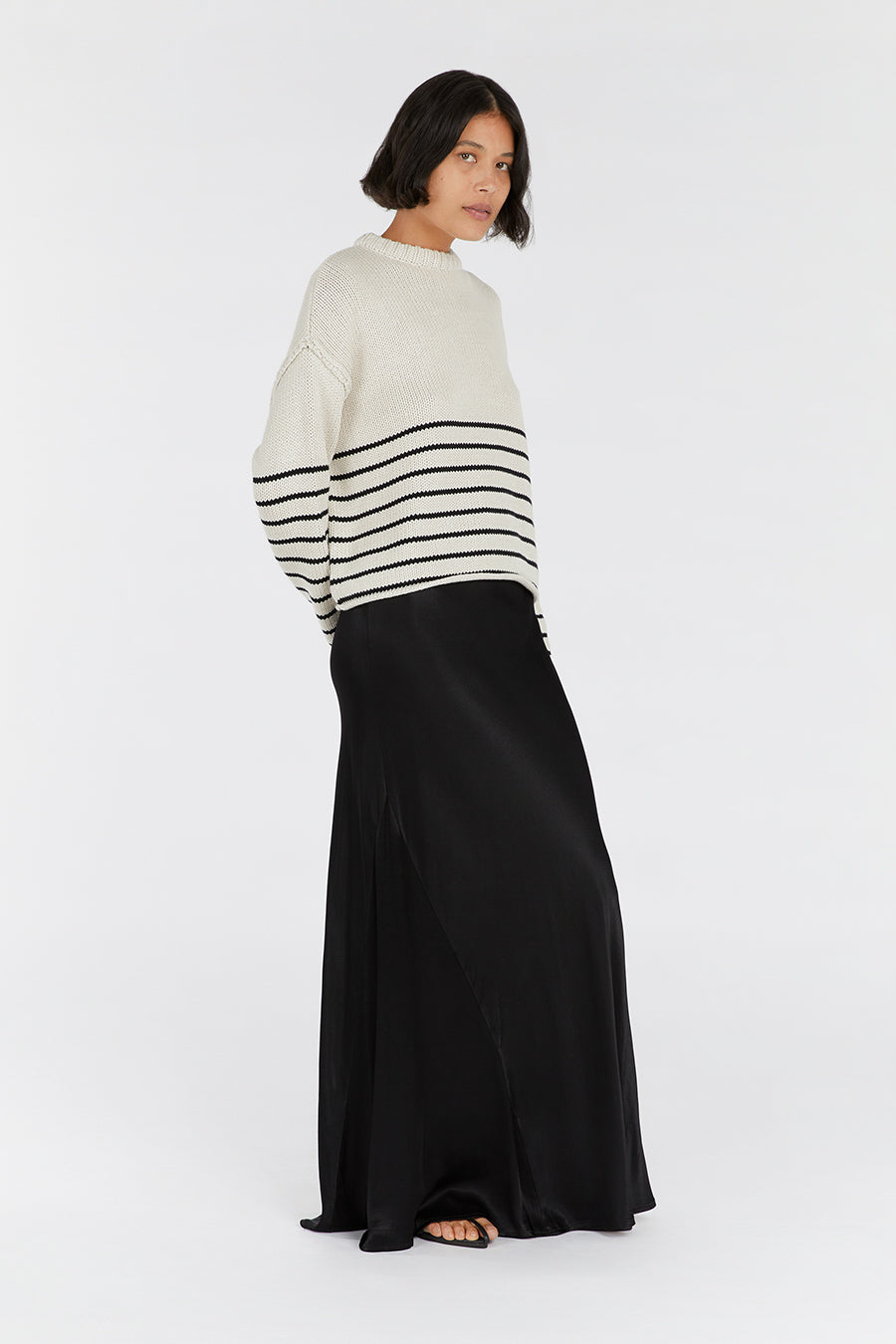 CAMILLE STONE STRIPE CROP JUMPER