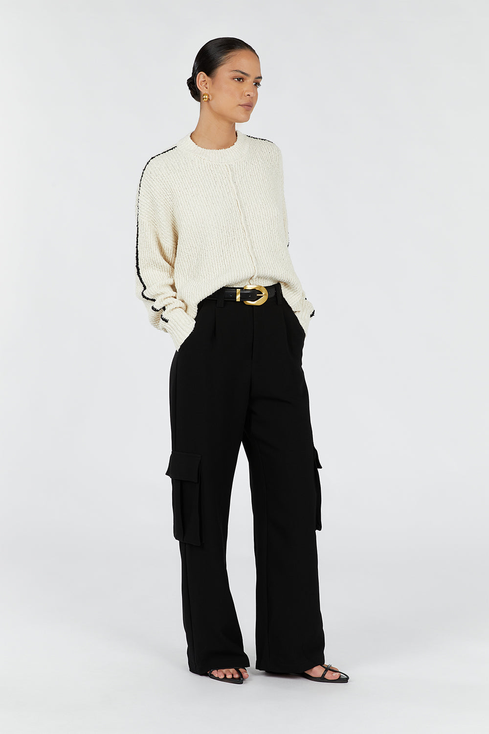 DAKOTA CREAM BOUCLE CROP JUMPER