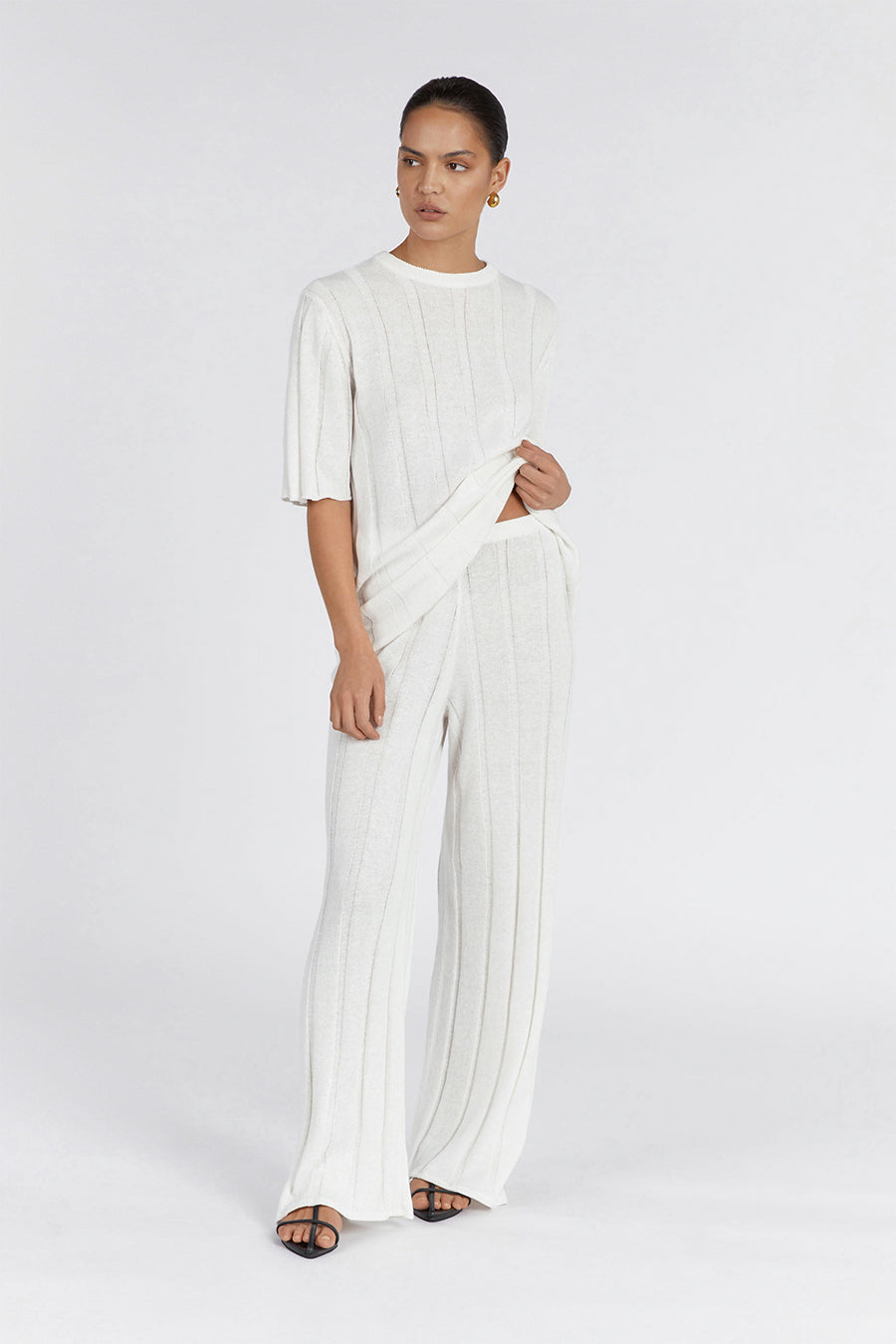 EMERY OFF WHITE WIDE LEG PANT