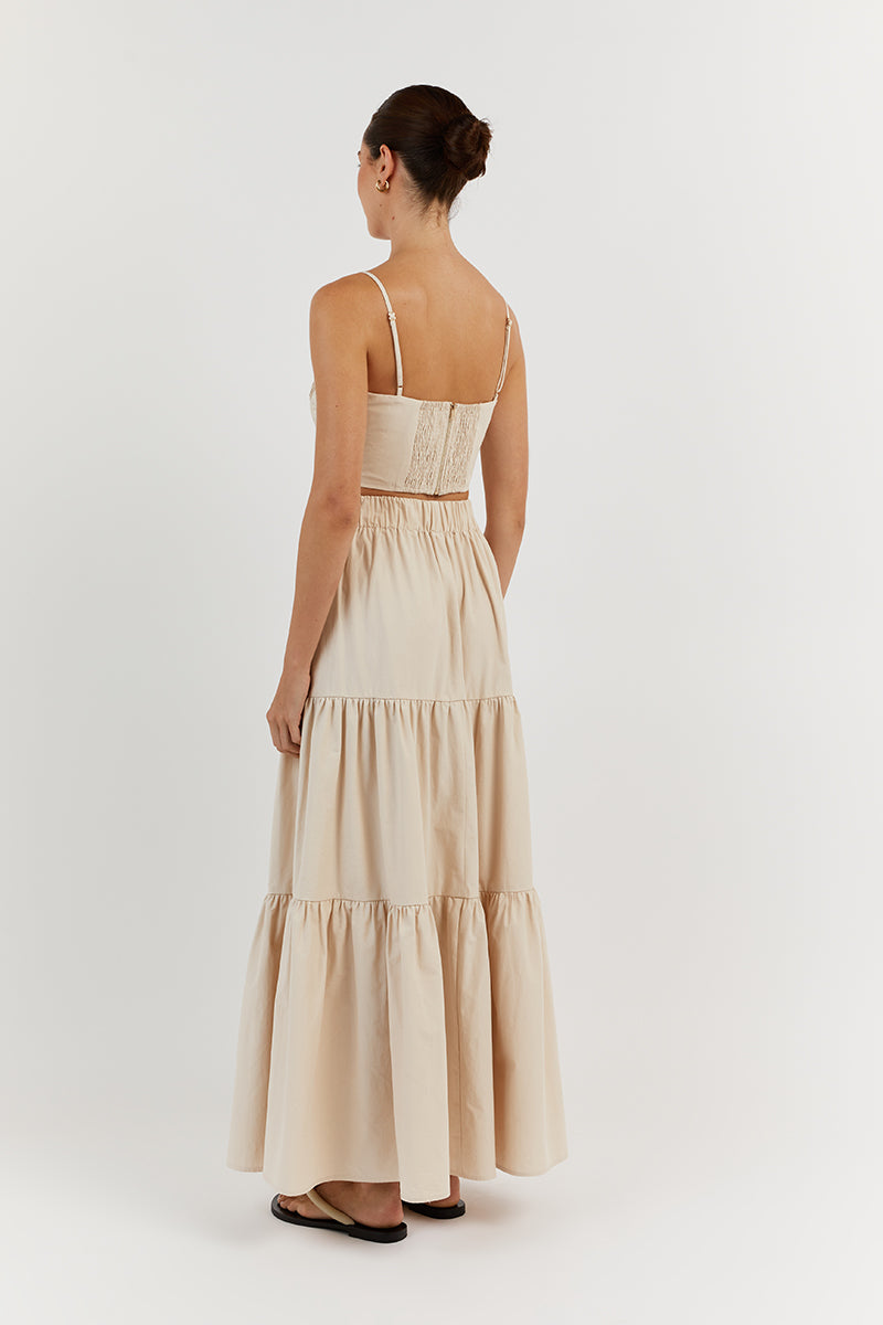 ELSA STONE COTTON CROP TOP