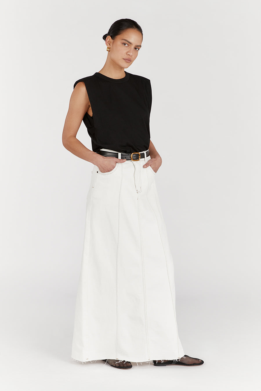 AIDEN BLACK MUSCLE TANK