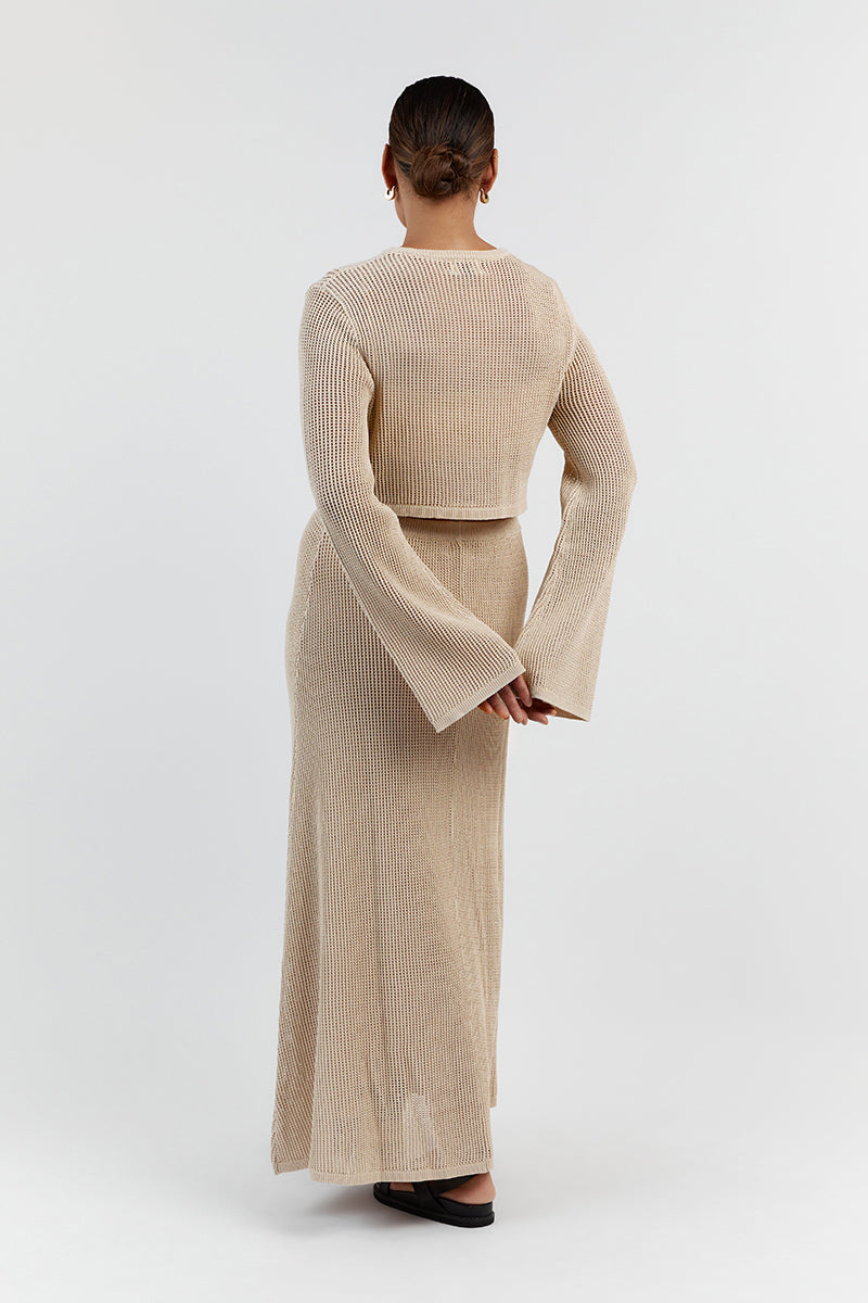 OPHELIA STONE LONG SLEEVE CROP