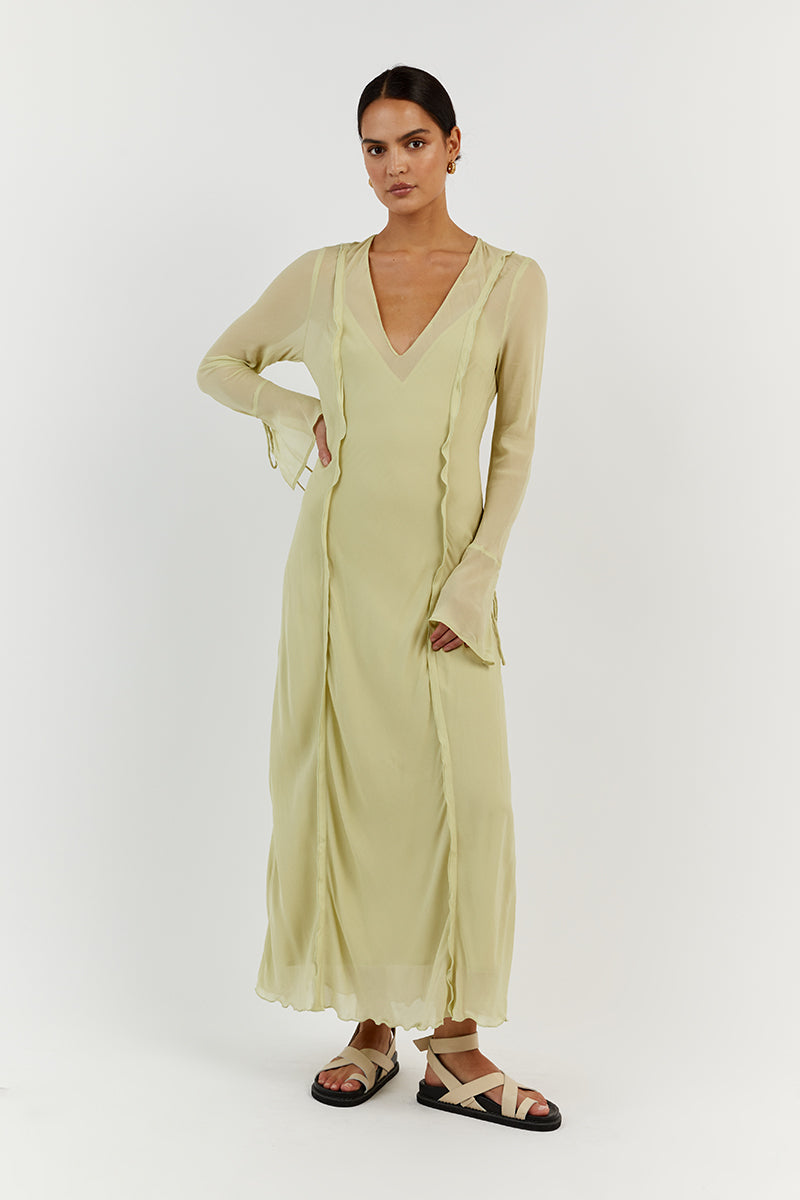 BOWIE LIME SHEER DRESS