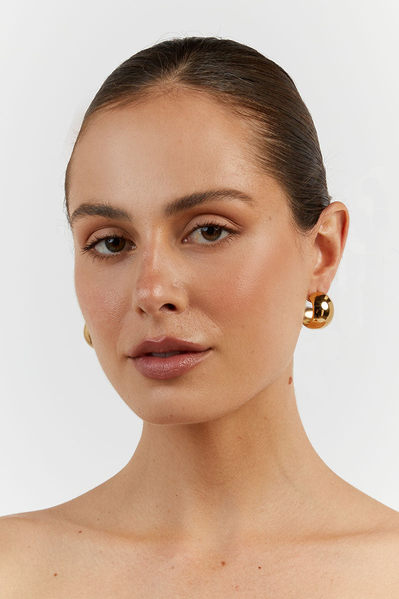 CENDRE CHATEAU GOLD HOOP EARRINGS