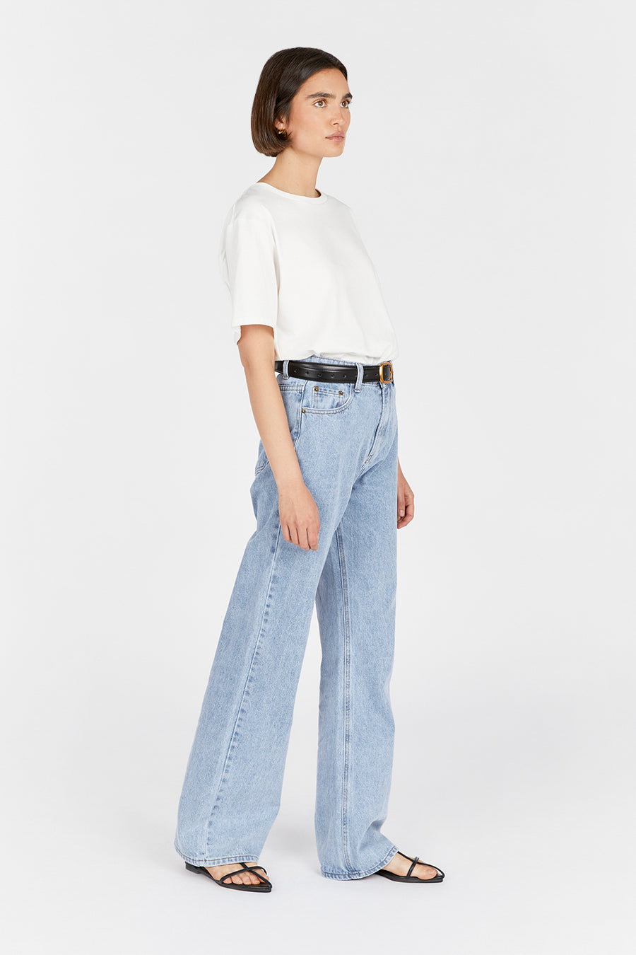 ALEXA BLUE HIGH RISE STRAIGHT JEAN