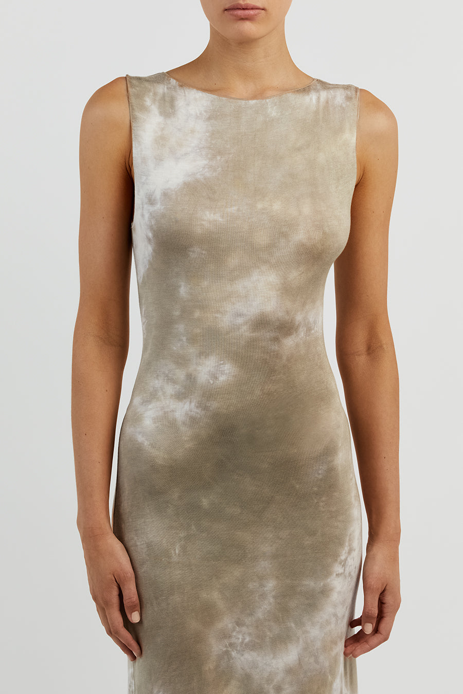 CASPER MOSS TIE DYE MIDI DRESS