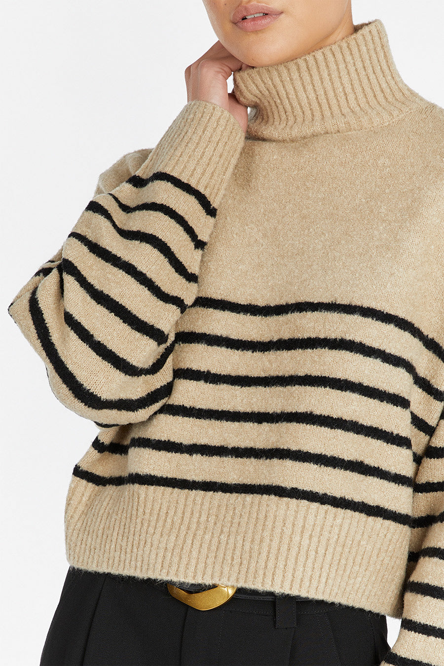 CLEO OAT/BLACK STRIPE JUMPER