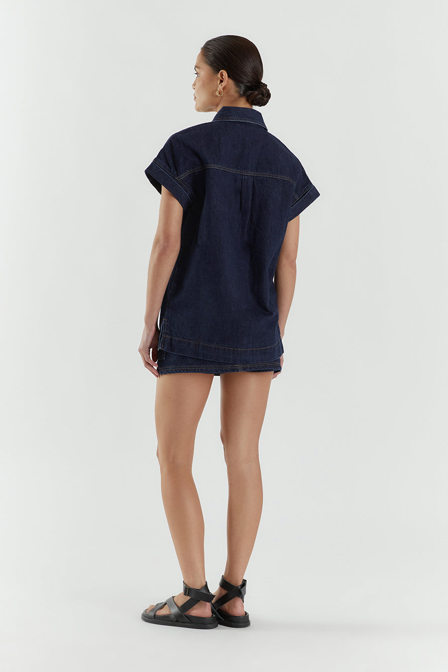 FELIX INDIGO DENIM SHORT SLEEVE SHIRT