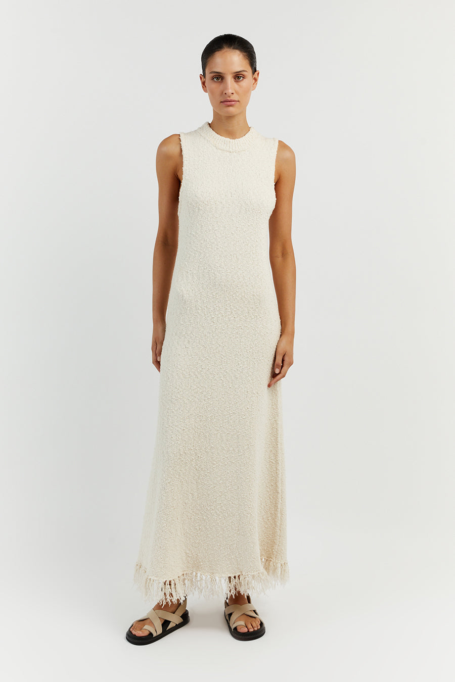 DAKOTA NATURAL HIGH NECK MAXI DRESS