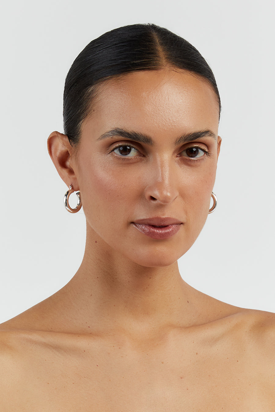 LUV AJ BABY AMALFI SILVER HOOPS