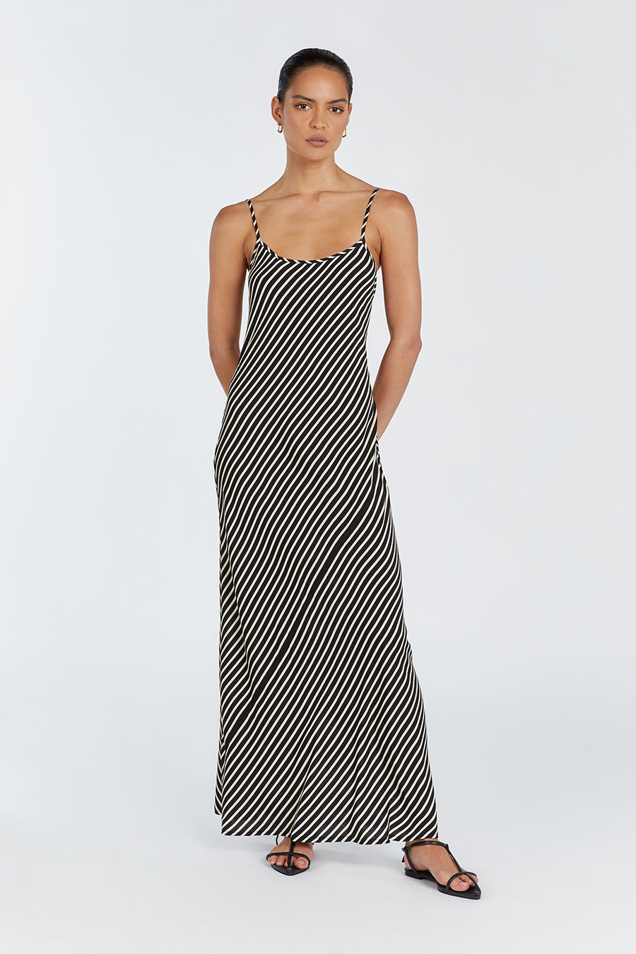 RORY STRIPE SCOOP MAXI DRESS