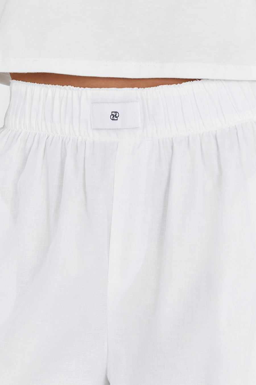 LAIKEN WHITE WIDE LEG LINEN PANT