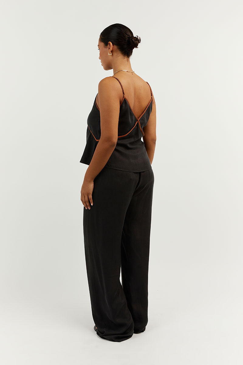 MARCO BLACK RELAXED PANT