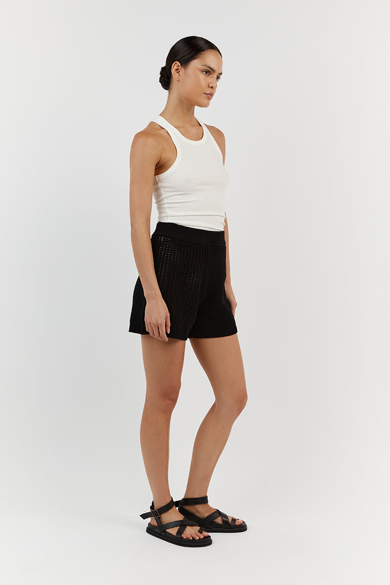 DENNY BLACK CROCHET SHORT