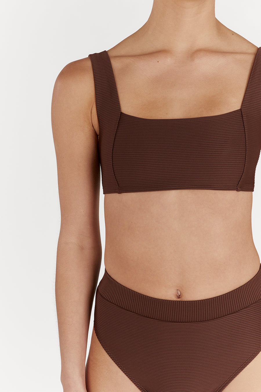 AMAYA CHOC RIB HIGH CUT BRIEF