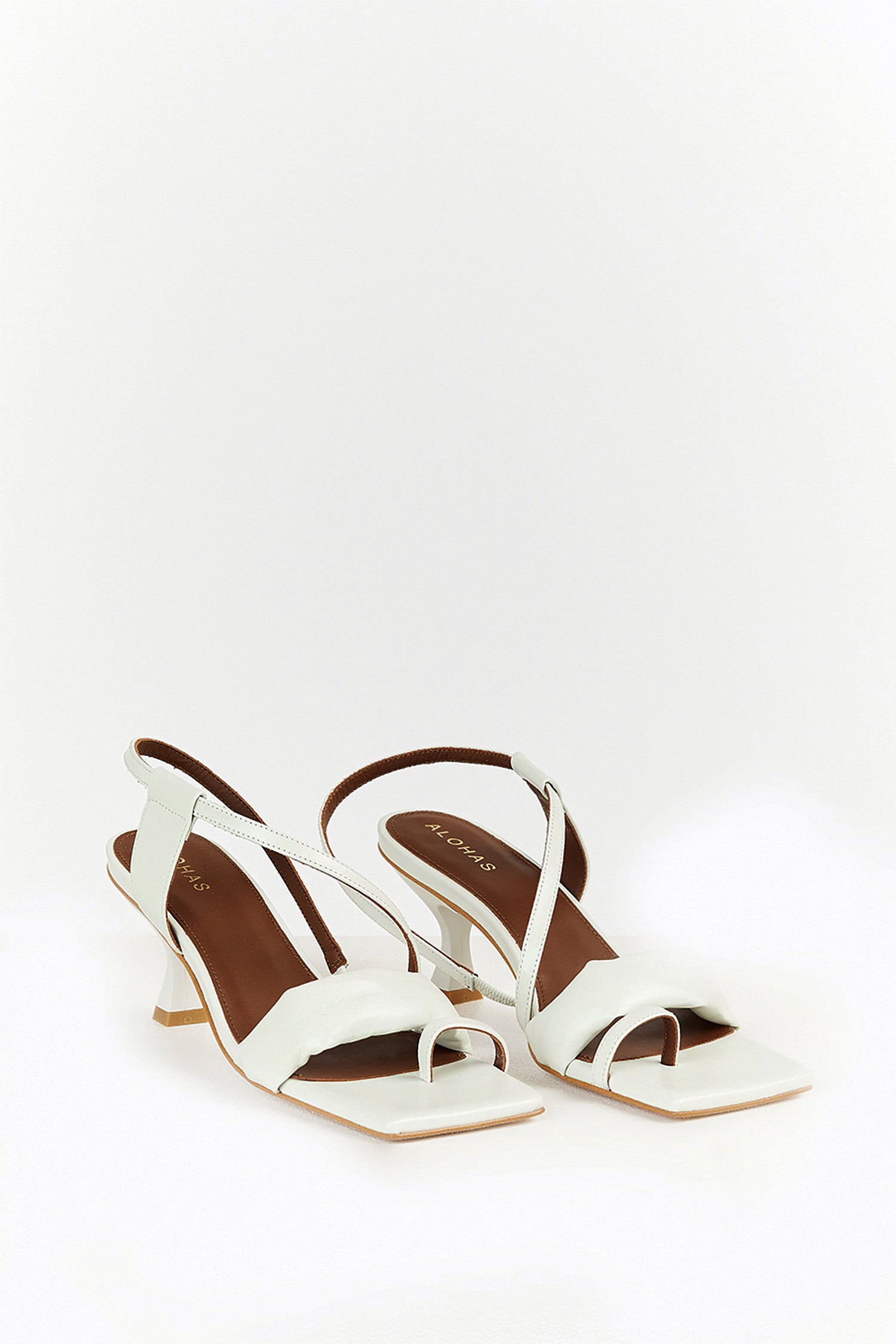 ALOHAS ASYMMETREIC WHITE HEEL