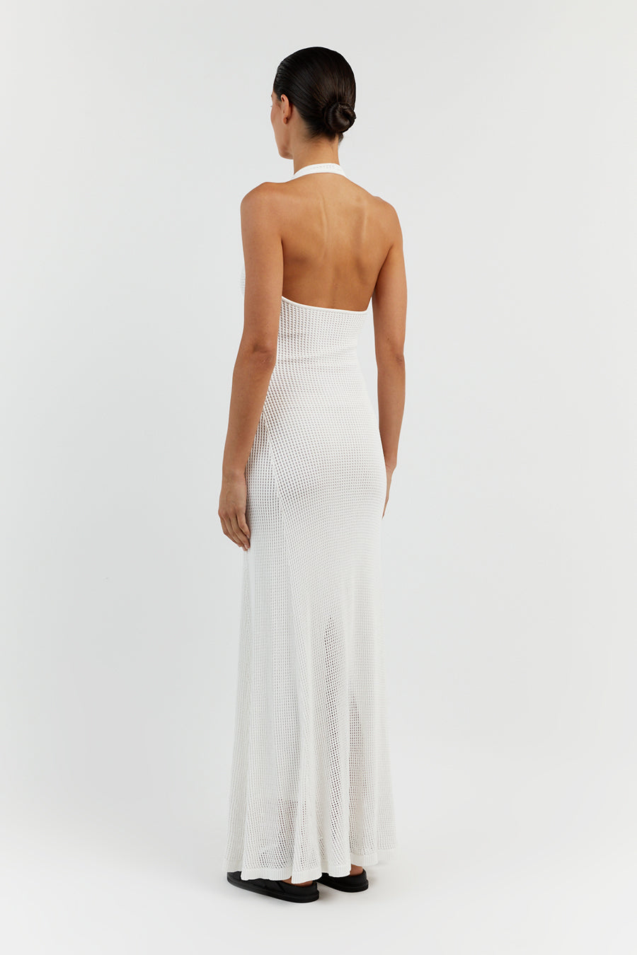 OPHELIA OFF WHITE CROCHET DRESS