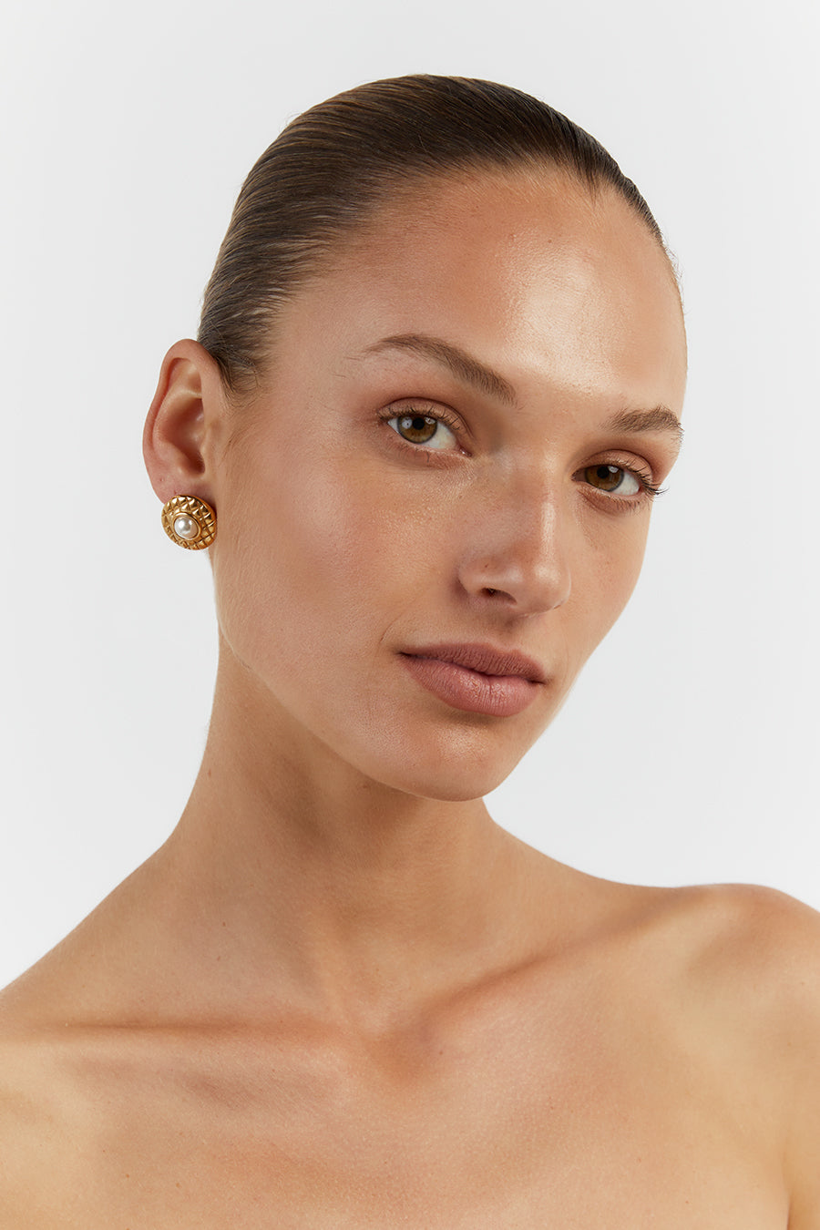 CENDRE MARNI GOLD & PEARL STUDS