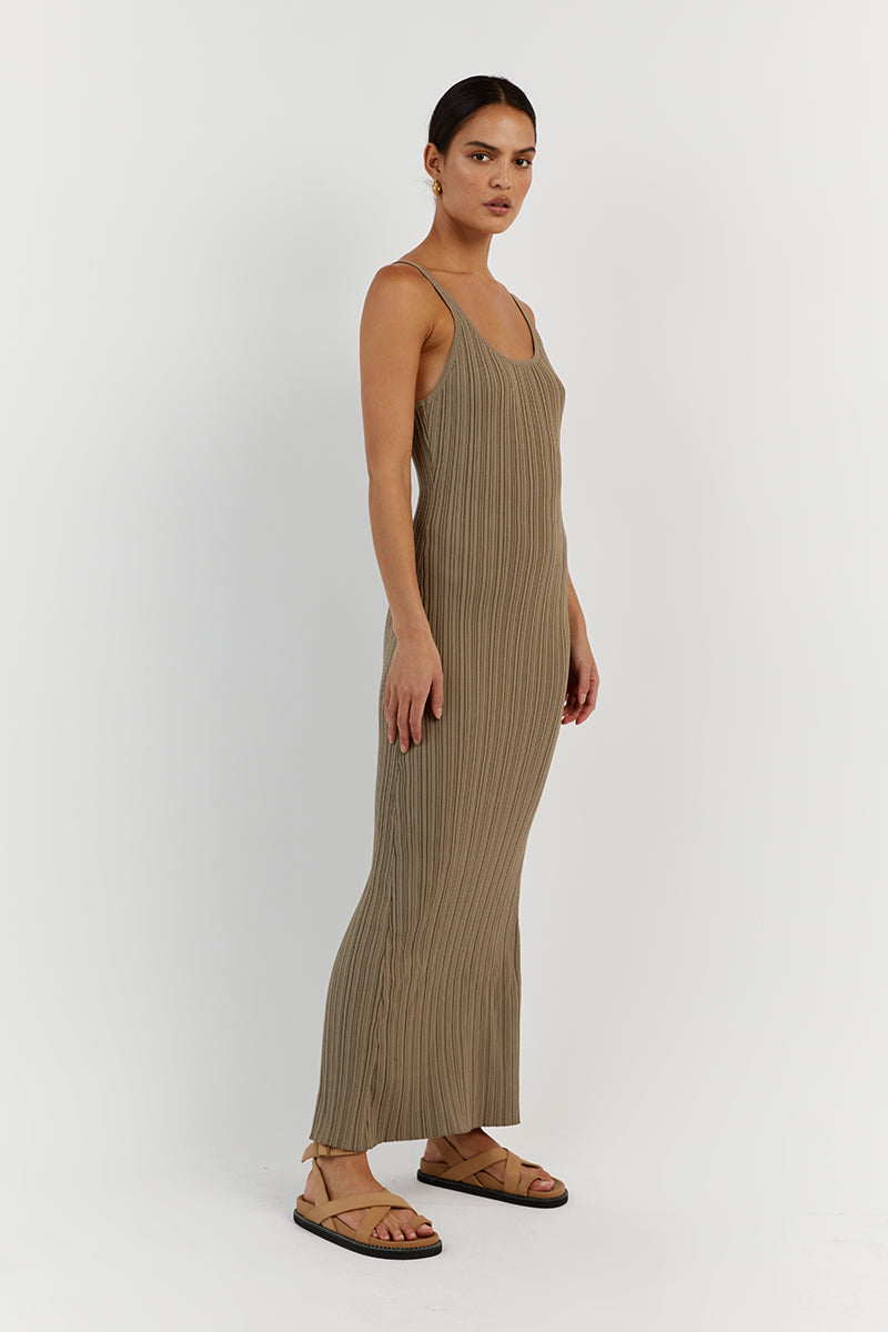 SIENNA MOSS SCOOP MIDI DRESS