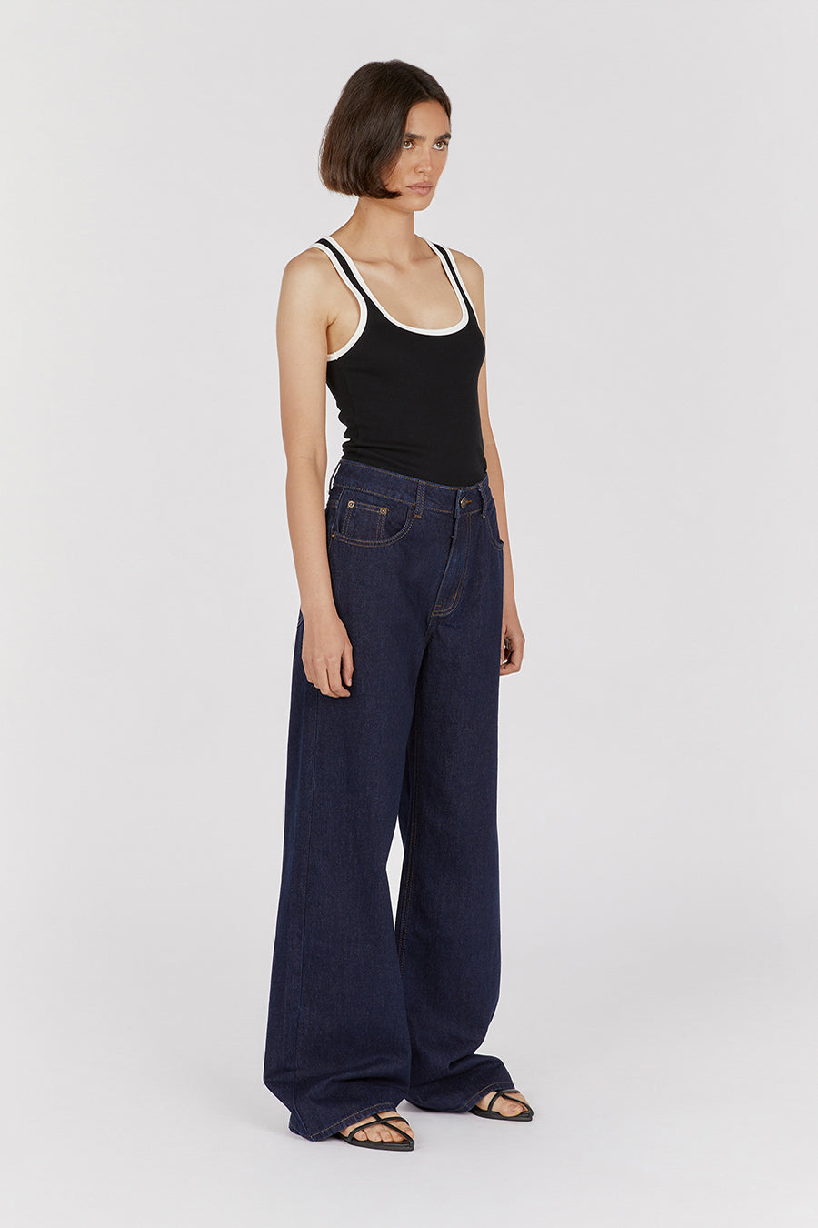 REAGAN INDIGO SLOUCHY DENIM JEAN