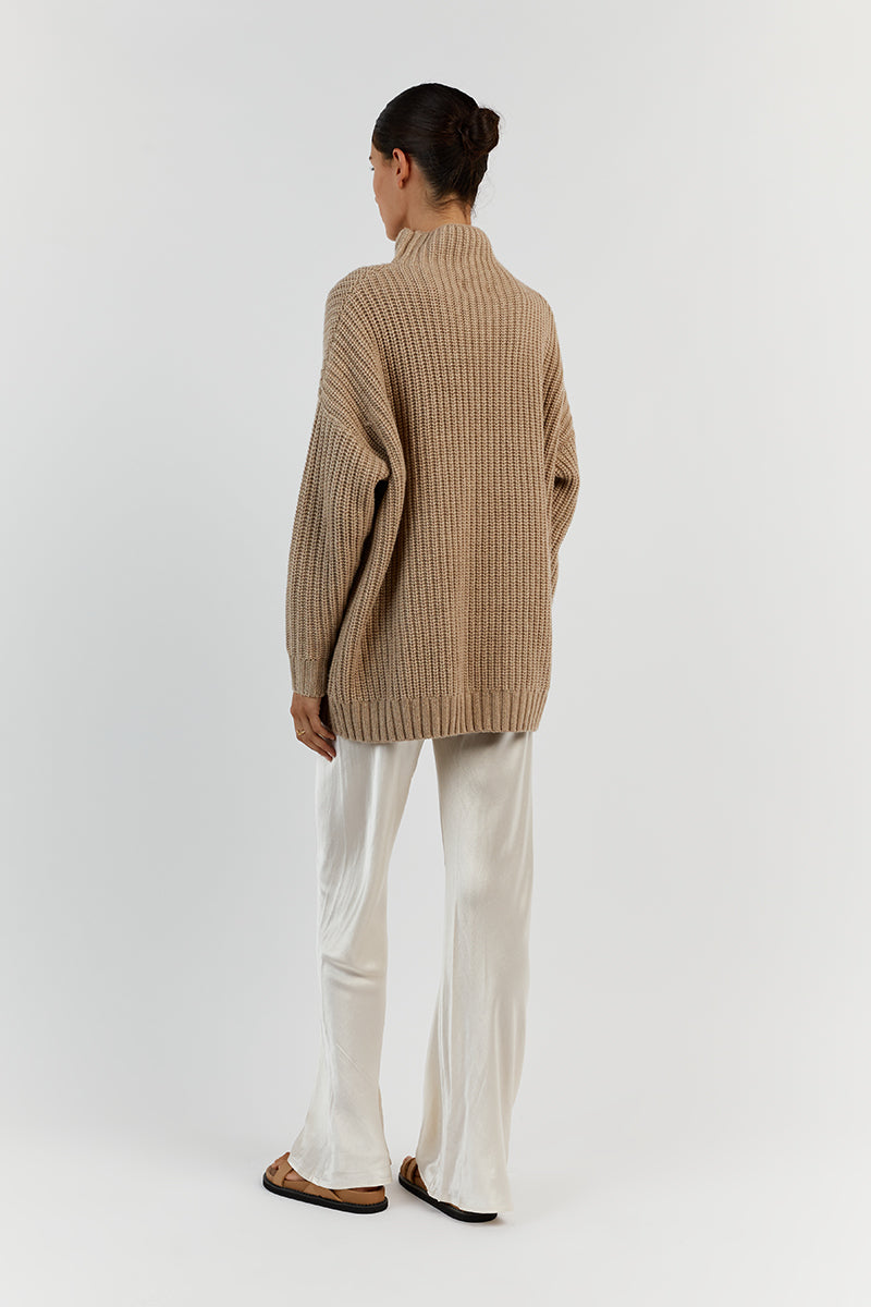 OSLO OAT MARLE LONGLINE JUMPER