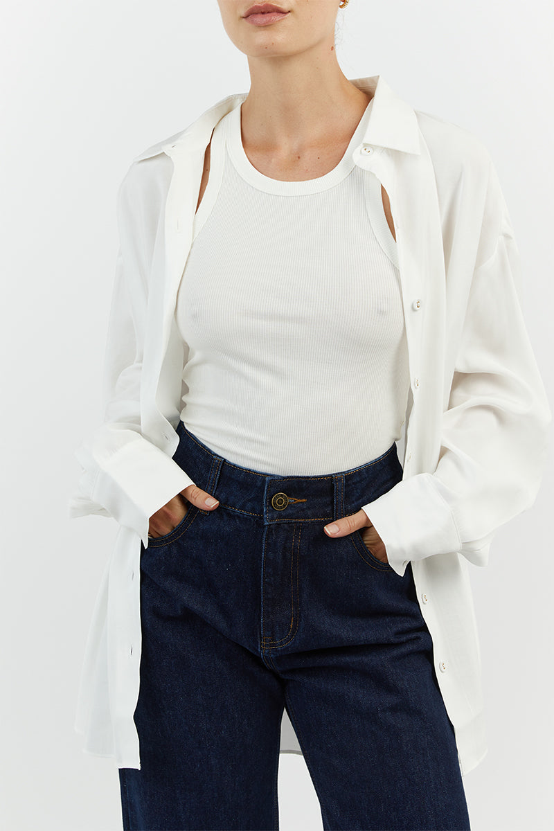 ELLISON WHITE OVERSIZED SHIRT
