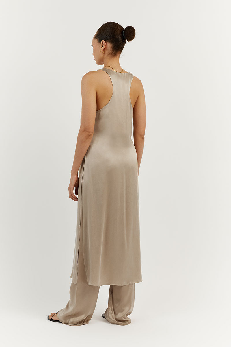 HARVEY STONE SILK TUNIC TOP