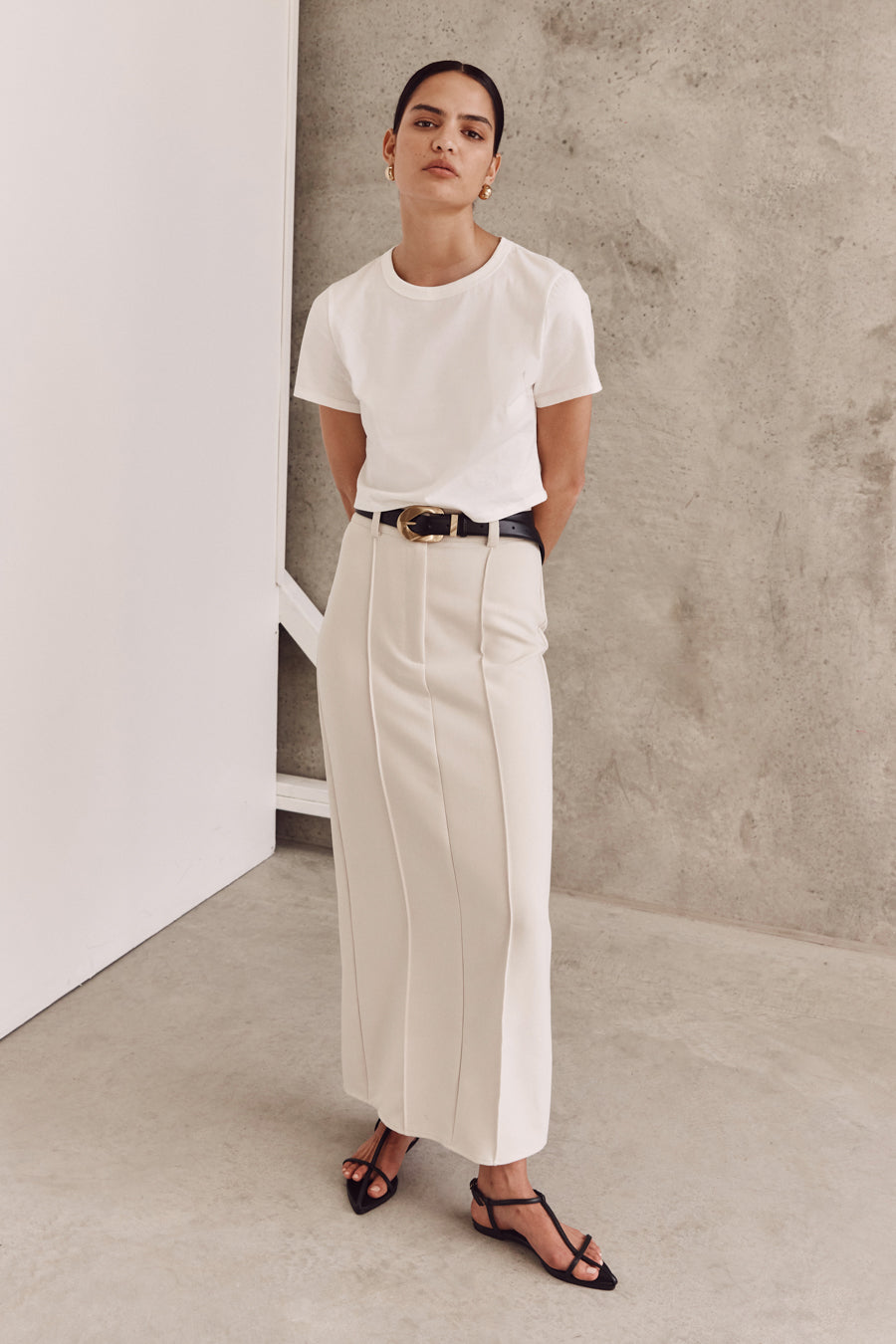 ROWAN BONE MIDI SKIRT