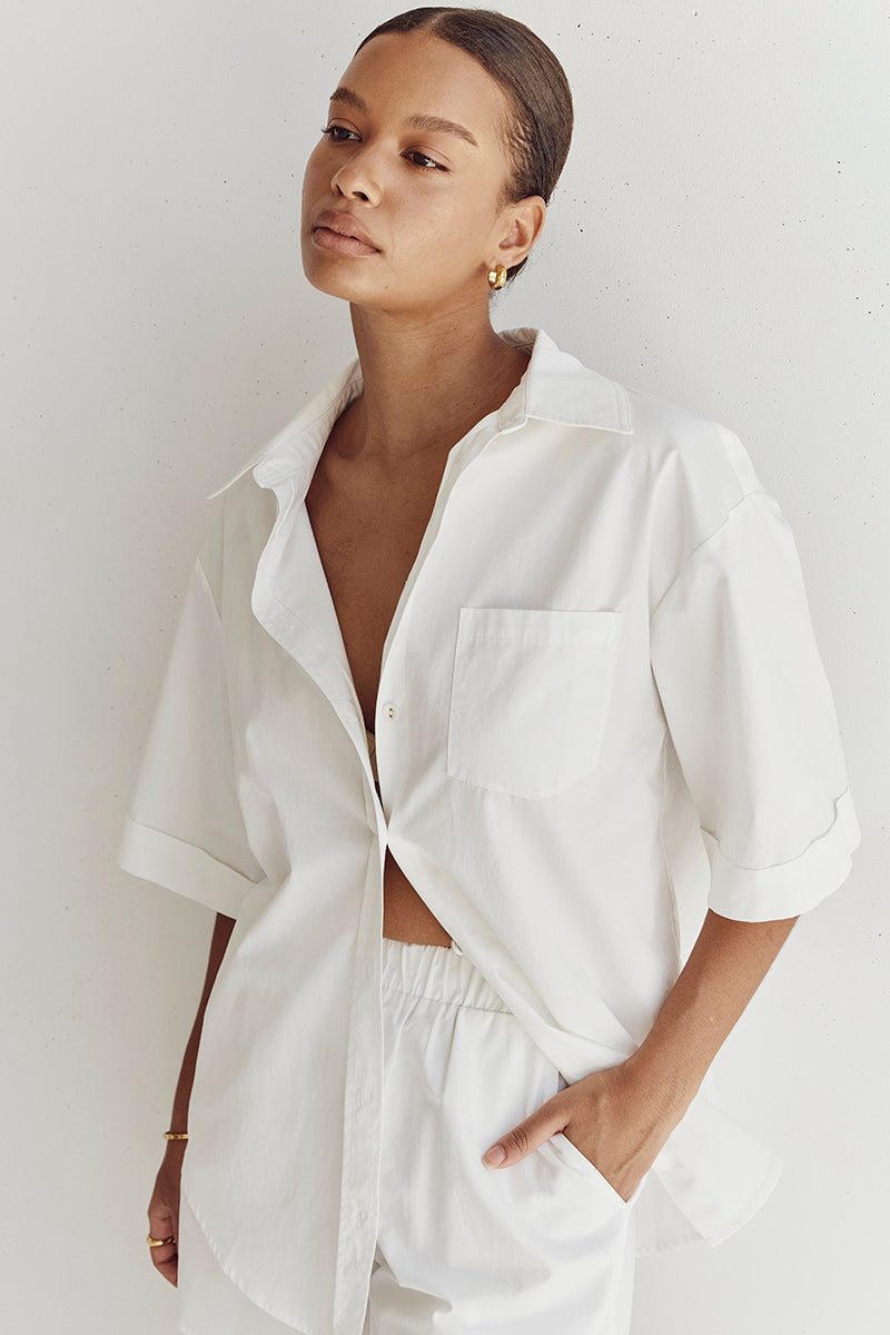 MAXIE WHITE COTTON SHIRT