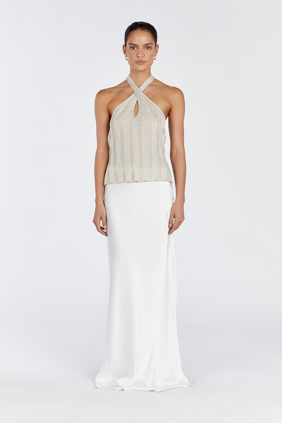 EVERLY NATURAL TWIST KNIT TOP