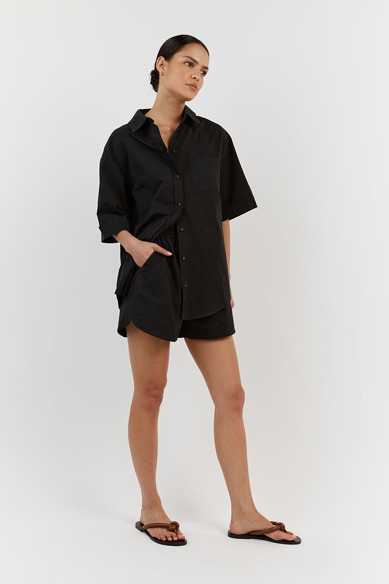 MAXIE BLACK COTTON SHIRT
