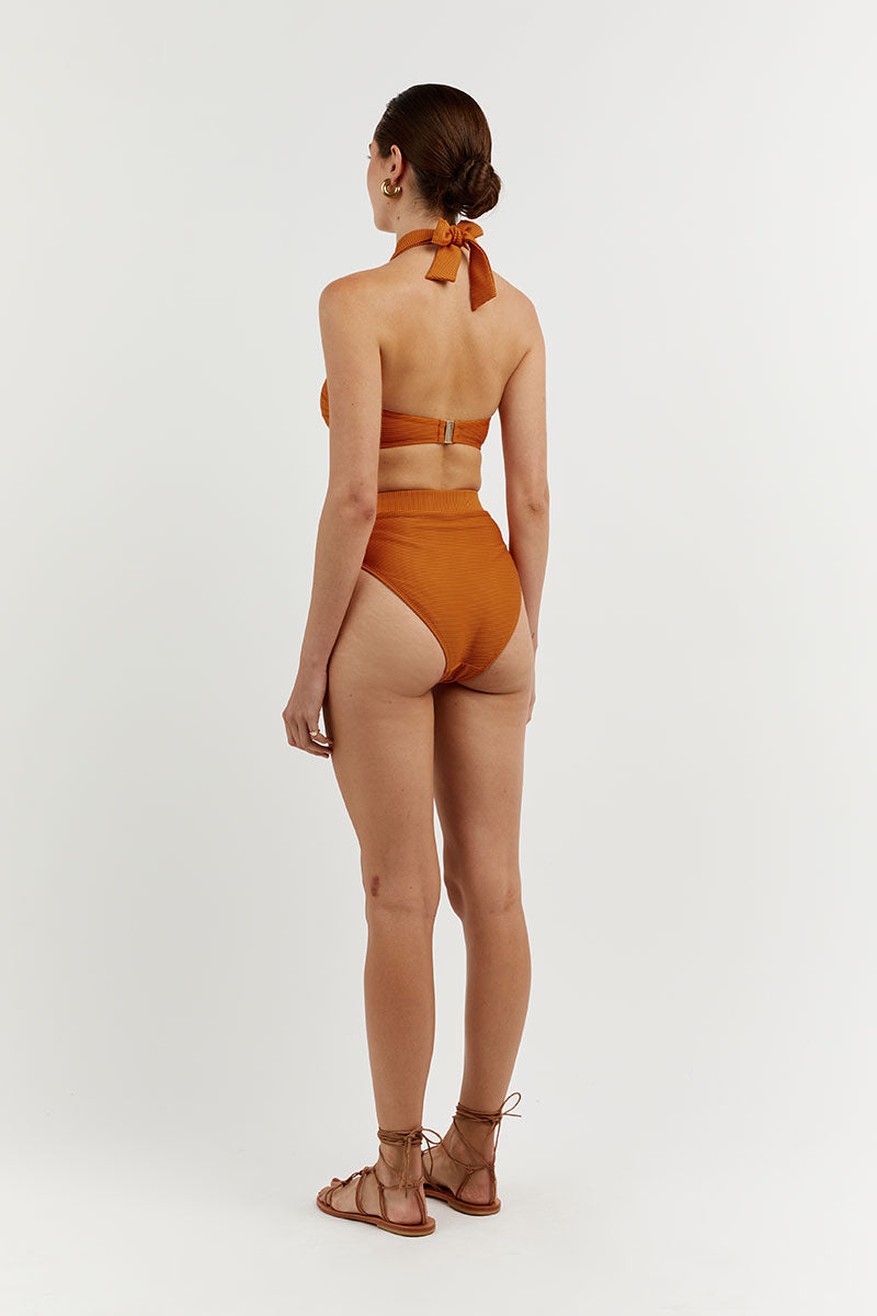 AMAYA AMBER RIB HIGH CUT BRIEF