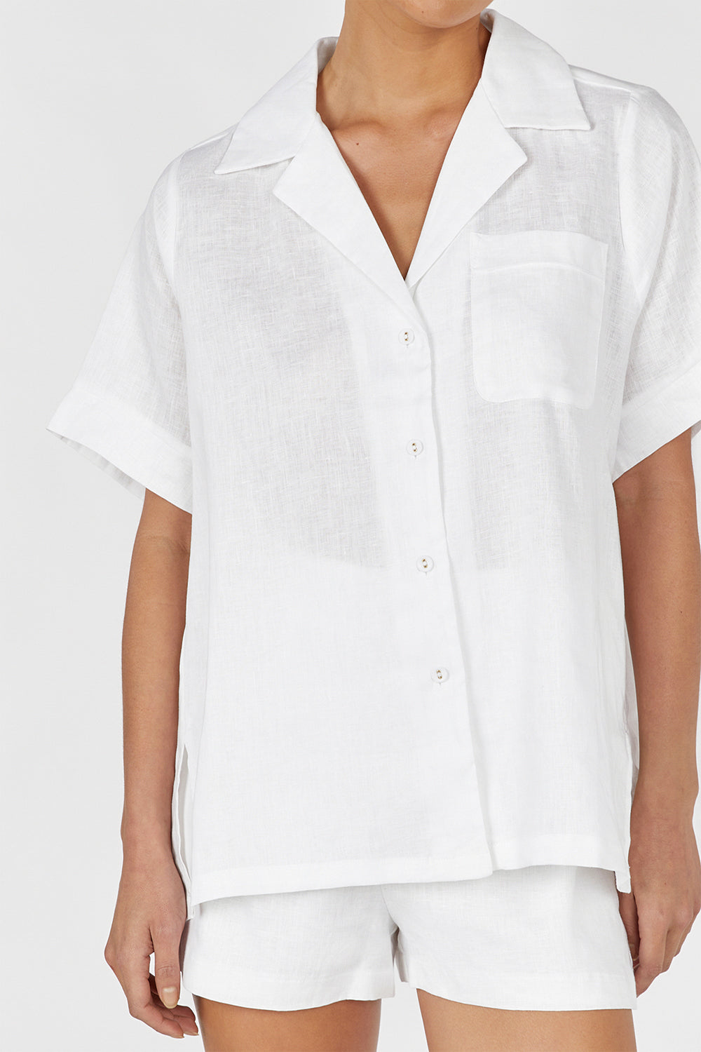 CAMPBELL WHITE LINEN SHIRT