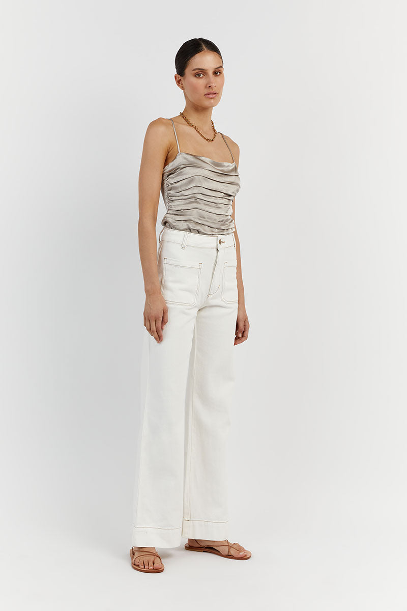 BOBBY PEWTER STRAIGHT ACROSS TOP