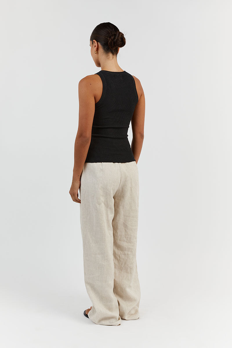 JENNA BLACK KNIT TANK