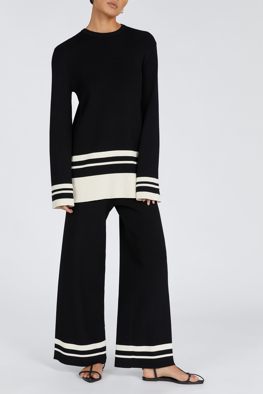MADISON BLACK CONTRAST PANT