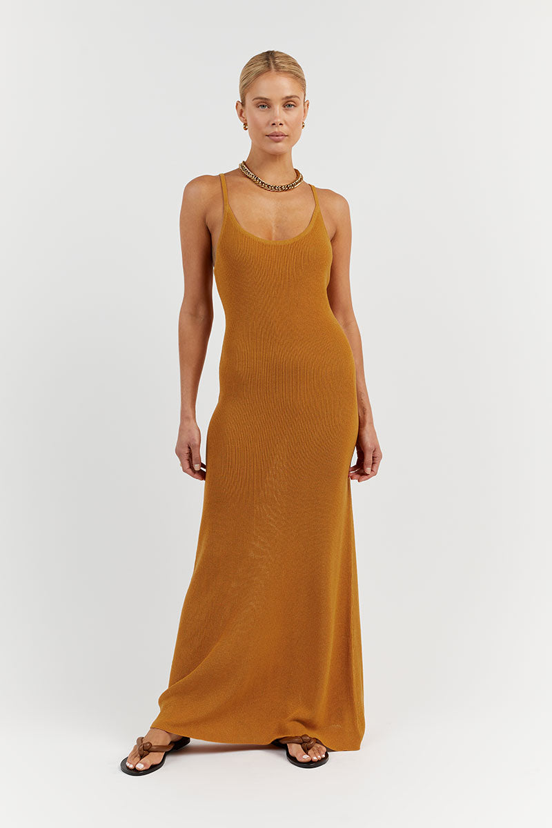 ASHER MARIGOLD KNIT DRESS