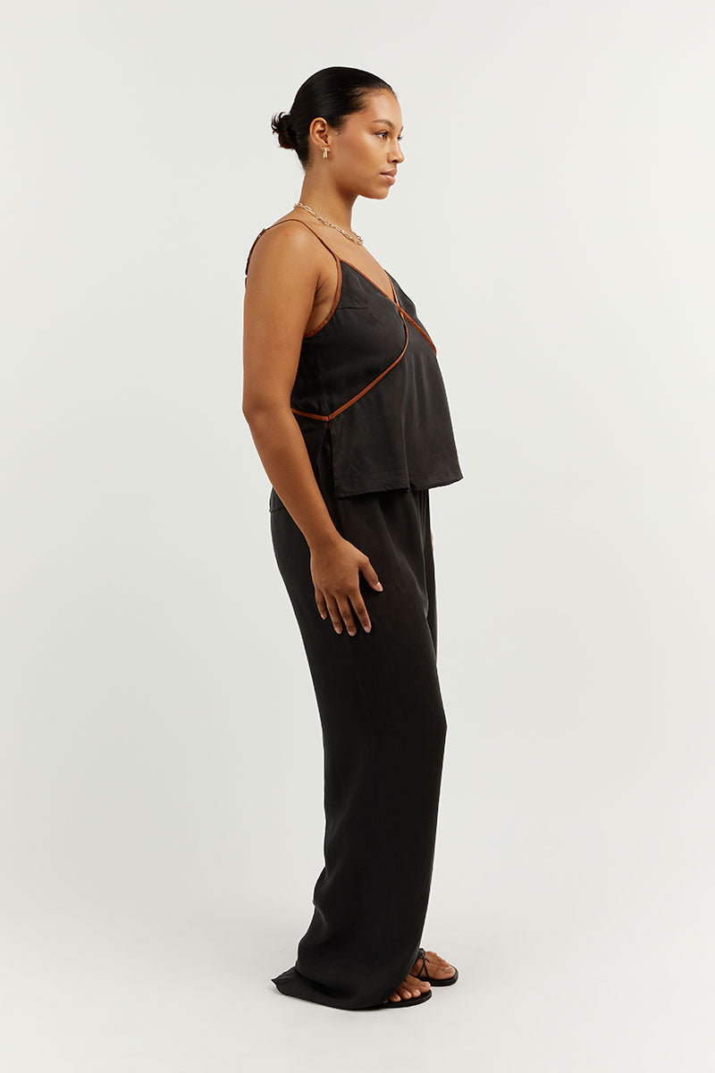 MARCO BLACK RELAXED PANT